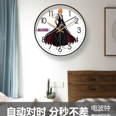 自动对时电波钟8026挂钟客厅钟表时钟挂墙分秒不差家用静音准时表