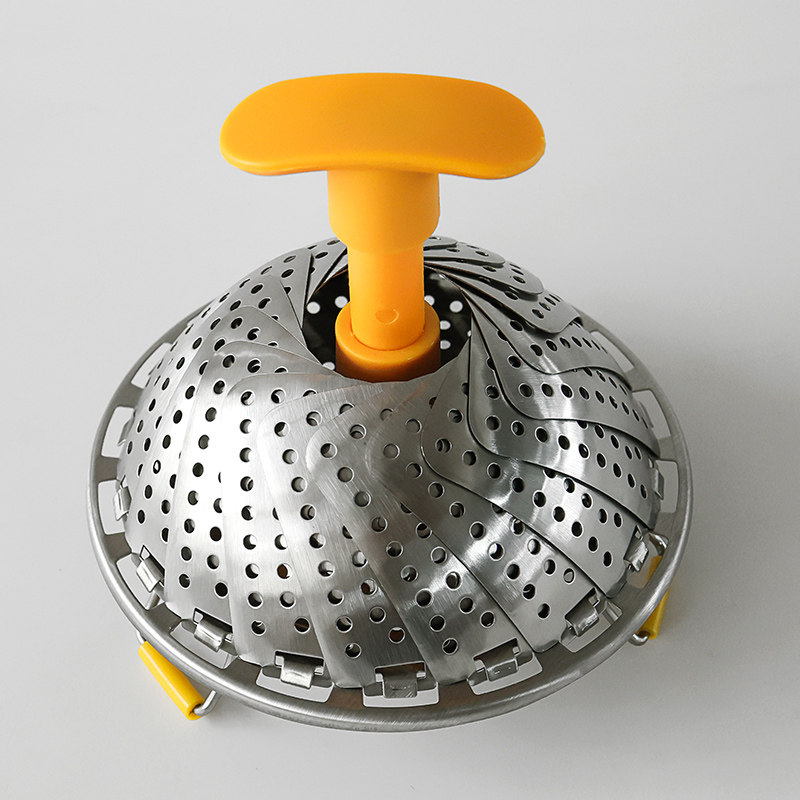 出口304c不锈钢折叠蒸笼盘加粗多功能蒸菜架家用隔水伸缩蒸笼