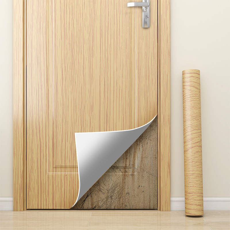 门贴纸木门翻新自粘贴门壁纸全包入户门旧门M遮丑改造改色木纹贴