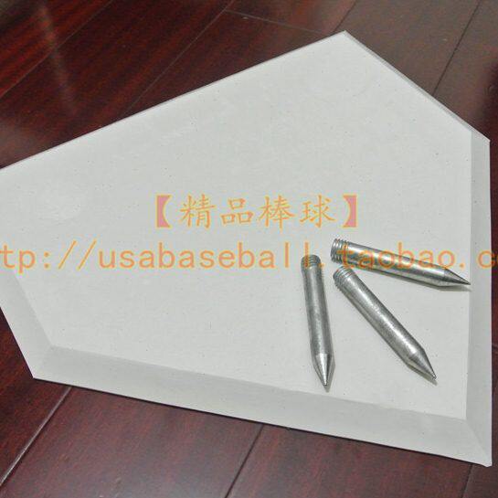【精品棒球】优选：棒垒球用加厚橡胶制标准本垒板（带钢钉）