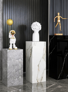 客厅落地花架摆件l饰品石头底座大气上档次沙发电视柜旁边大型大