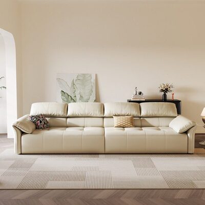 simmons席梦思电动沙发客厅可调节伸缩真皮沙发2024新款功能零靠