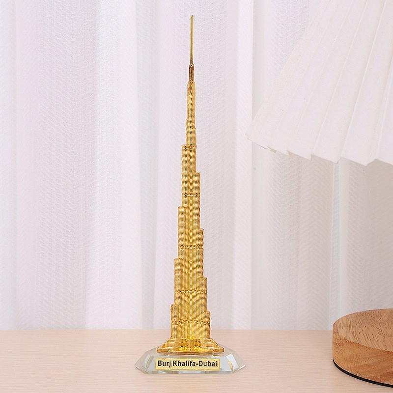 迪拜哈利法塔模型念品摆件大迪拜塔哈利法塔金属哈利法.塔建筑模