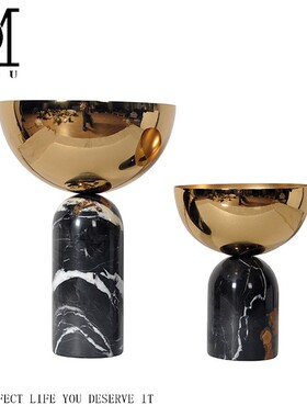 现代轻奢创意金色k金属花瓶家居摆件售楼部样板房间软装饰品摆设