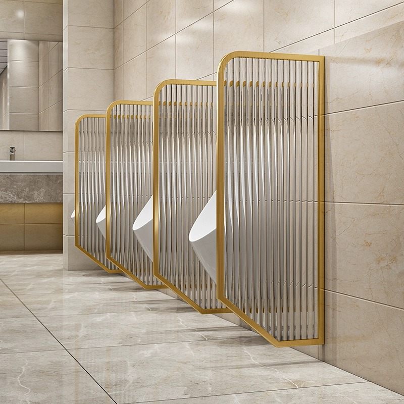 小便池挡板公共i化妆室男厕小便斗隔板酒店不锈钢厕所隔断板可定