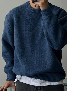 SSUMENAM「老钱风  深秋穿搭」厚款毛衣男秋冬保暖休闲百搭针织衫