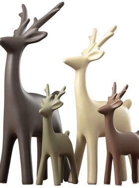 装饰工艺礼品摆饰可爱礼物r麋鹿摆件北欧简约家里客厅电视柜酒柜