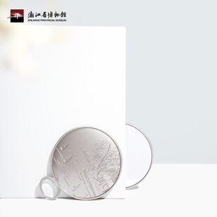 月子化妆镜印【省浙江博物馆三潭礼物】西湖十景随身镜文创便携