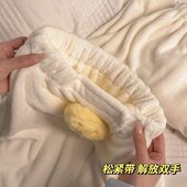 可加厚家用浴裙可爱大人珊瑚绒速干吸水夏季 情侣女学生不掉毛穿