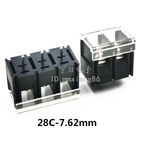 科发KF28C-7.62mm 栅栏式接线端子PCB带盖间距7.62中间脚2P3P4P5P