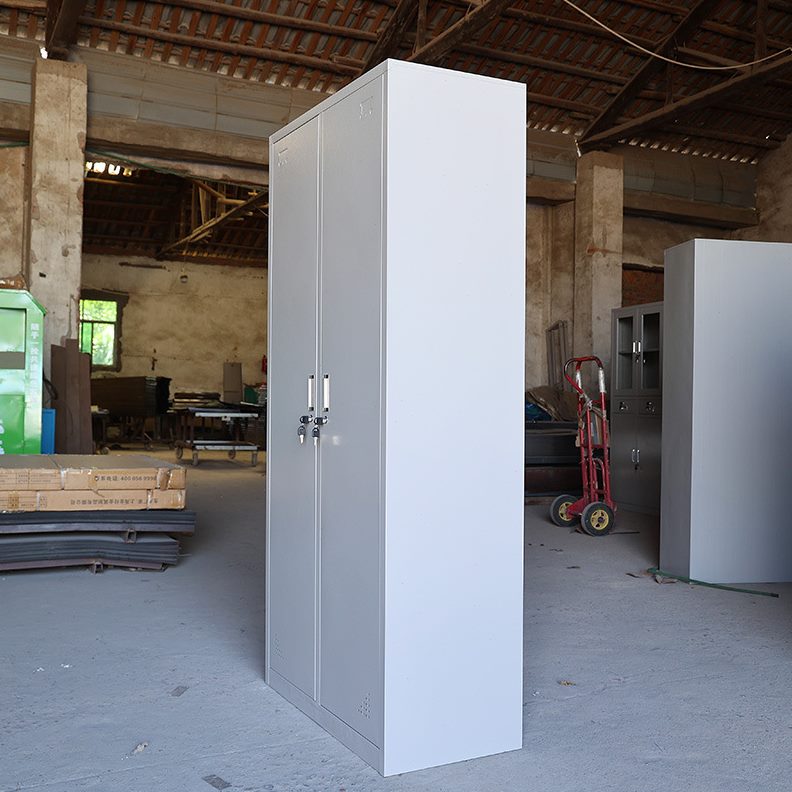 门带锁装储物铁皮柜两子工衣柜宿舍员工门拆更衣柜两收纳柜