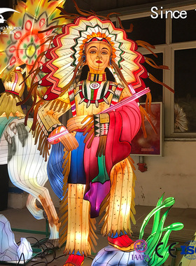 节日夜游彩灯LED灯内透光老鹰牦牛 彩灯动物支持来图制作