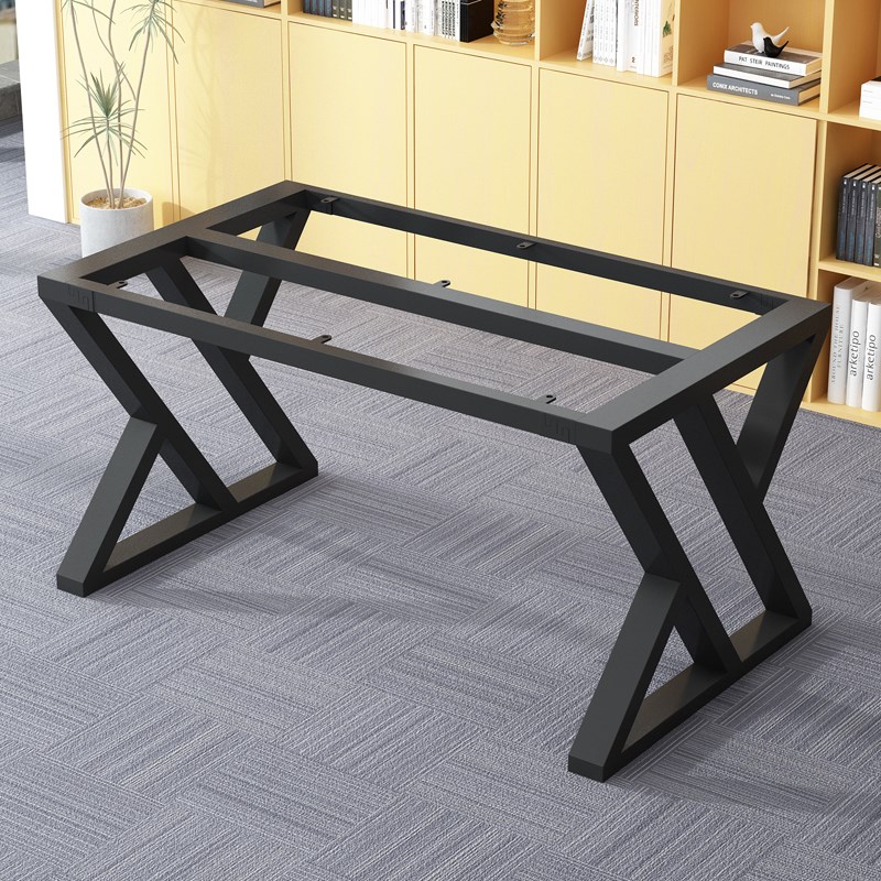 定制铁艺桌腿支架桌子腿办公桌脚B大板桌子桌架金属脚架简易餐桌