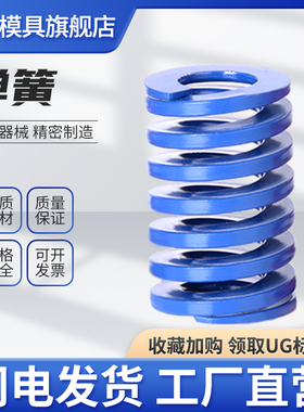 G10模具具弹簧65mn锰钢矩形扁线TL蓝色日标压缩弹簧压力弹簧弹弓