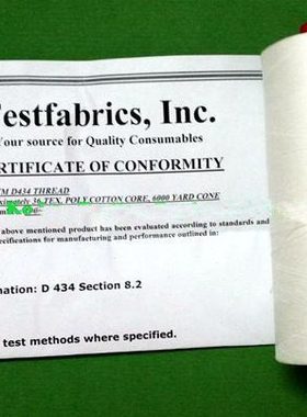 ASTM D434缝纫线36Tex Testfabrics ASTM D434接缝滑移缝纫线