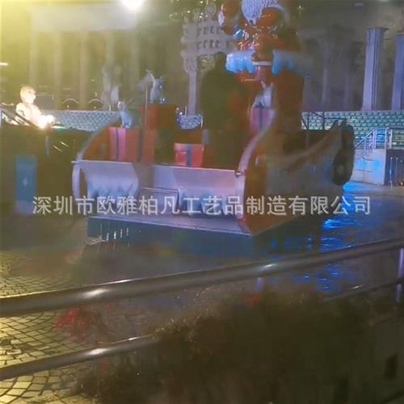 米大型主题公园j游园花车发光巡游圣诞节玻璃钢雕塑电动车美陈