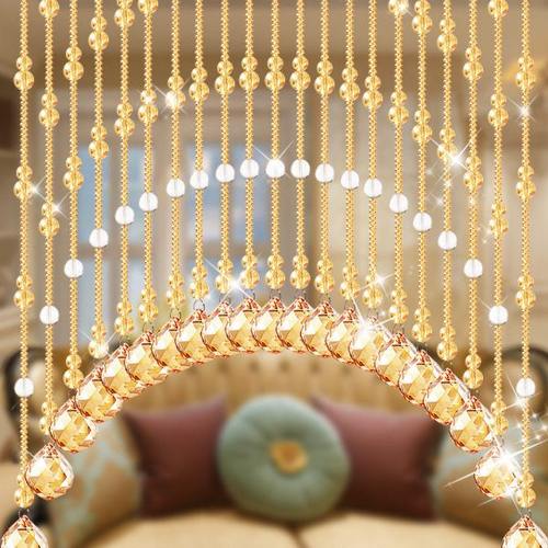 水晶葫芦网红珠帘隔断帘客厅玄关过道卧室挂帘门帘厕所新款免打孔