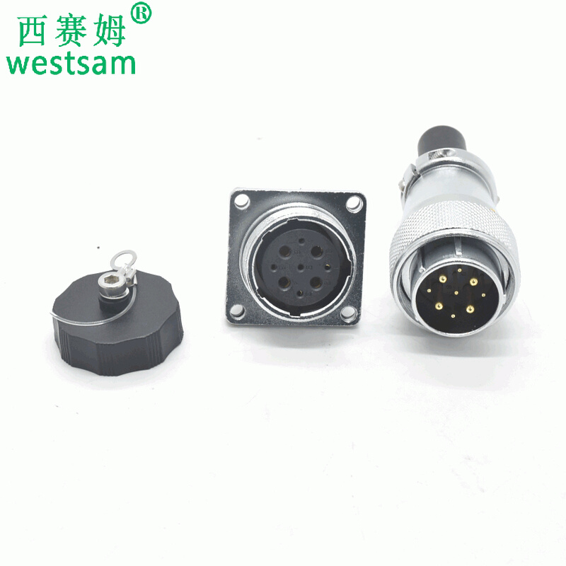 机械设备圆形连接器WS24J9TQ+WS24K9Z公母配套航空插头