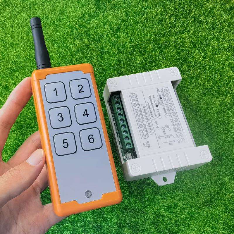 直流12伏 24伏36伏六路继电器遥控开关 无线射频遥控开关学习码