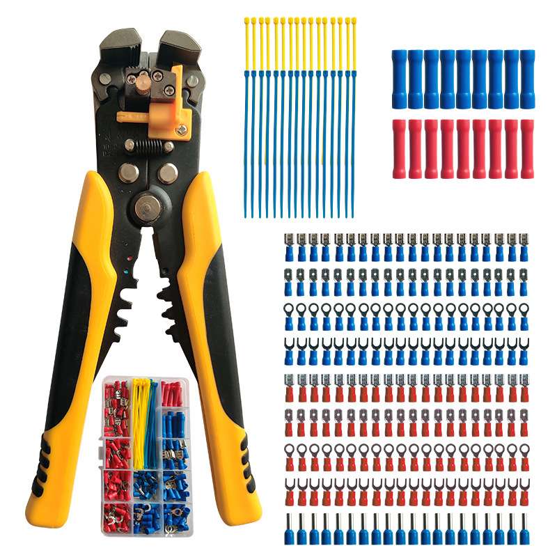 8寸多功能剥线钳+260PCS盒装冷压端子管型端子预绝缘接线端子组合