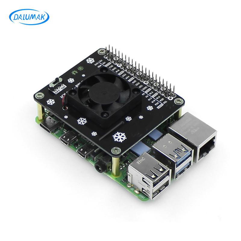树莓派5/4B/3B+ 散热风扇扩展板 Raspberry Pi LED炫光风扇扩展板