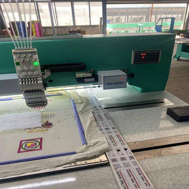 双晶片SJP915全自动电脑绣花机高速全自动床垫商标电脑绣刺绣机