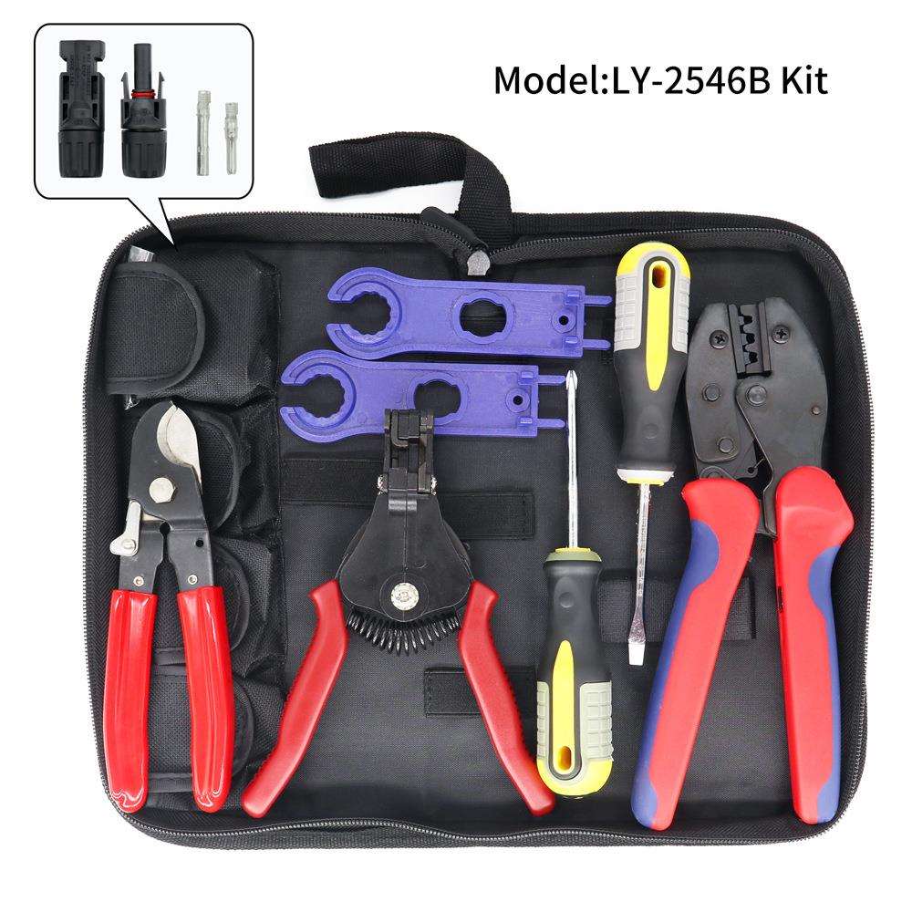 LY-2546B太阳能光伏连接器压线钳 MC4端子压接钳剥线钳套装