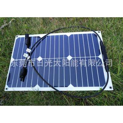厂家订制/sunpower18W 柔性太阳能电池板 可弯曲太阳能板