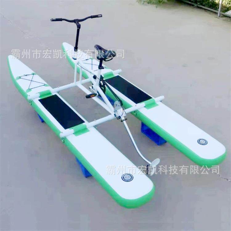 水上观光脚踏车 单人双人水上充气自行车 充气式水上自行车