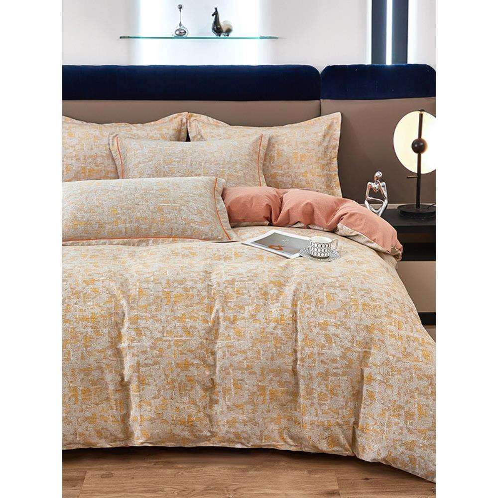 加厚纯棉四件套100全棉磨毛2024新款被套罩床单床笠秋冬床上用品4