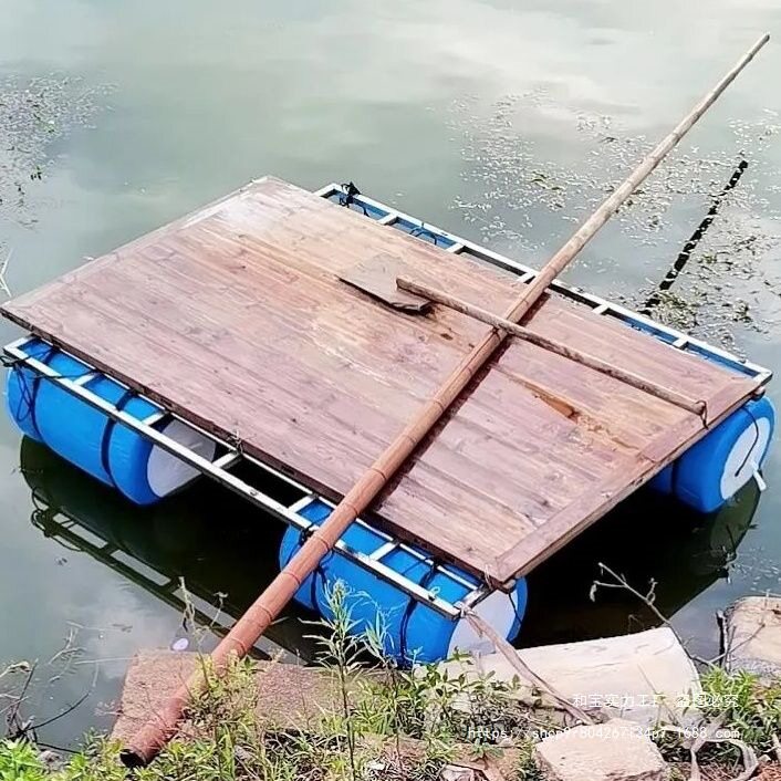 水上平台网箱养殖浮桥水泵简易浮船钓台水上专用实心泡沫浮桶浮筒