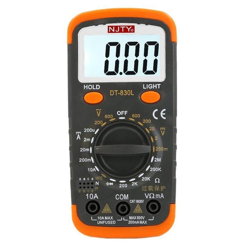 防烧数字电子万用表天宇DT-830L维修用小型背光三用表多用表蜂鸣