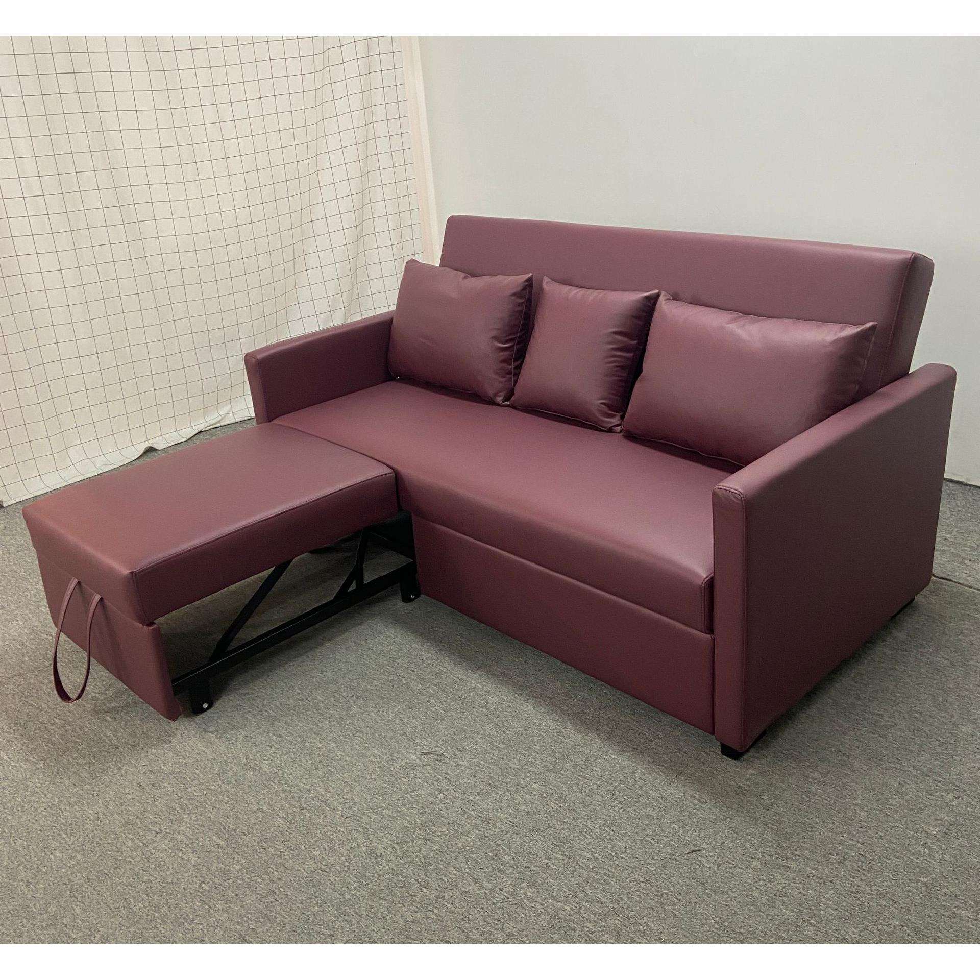 现代简约防水防污科技布小户型客厅卧室两用折叠双托多功能沙发床