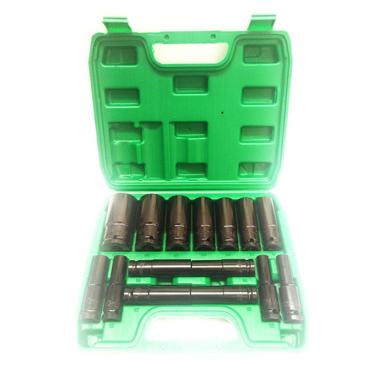 加长套筒15件套1/2电动扳手用78mm长系列六角套筒头轻型