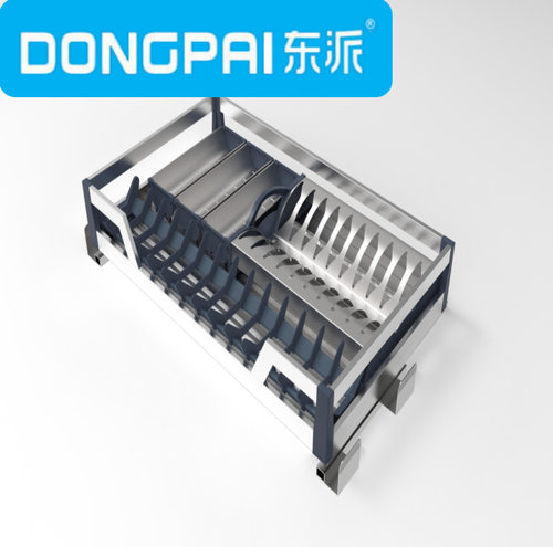 DONGPAI东派-不锈钢板式拉篮全钢拉篮厨房拉篮750不锈钢四边碗篮