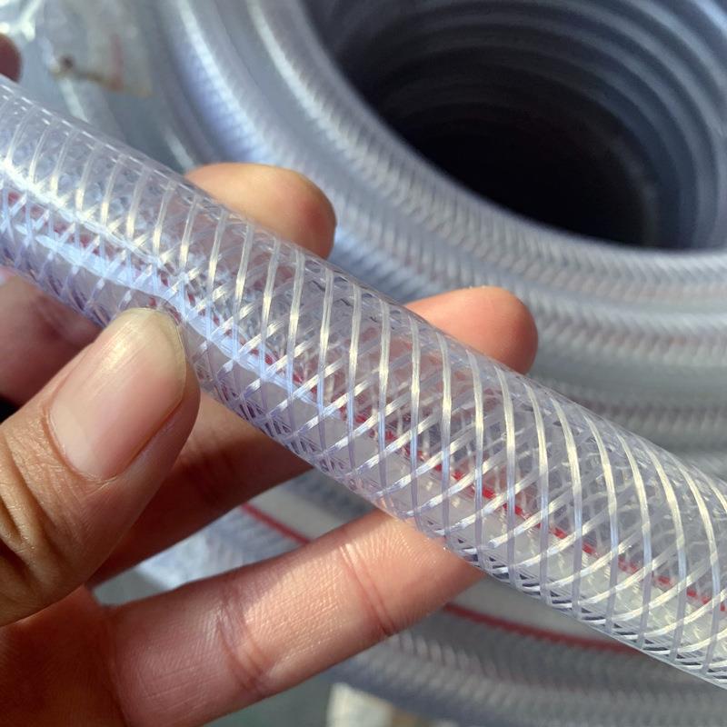PVC透明蛇皮软管加厚网纹耐压防冻抗老化花园水管灌溉浇水蛇皮管