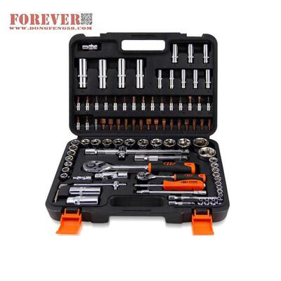 华丰巨箭94件套50BV30铬钒钢材质套筒组套工具箱HF-81094A多功能