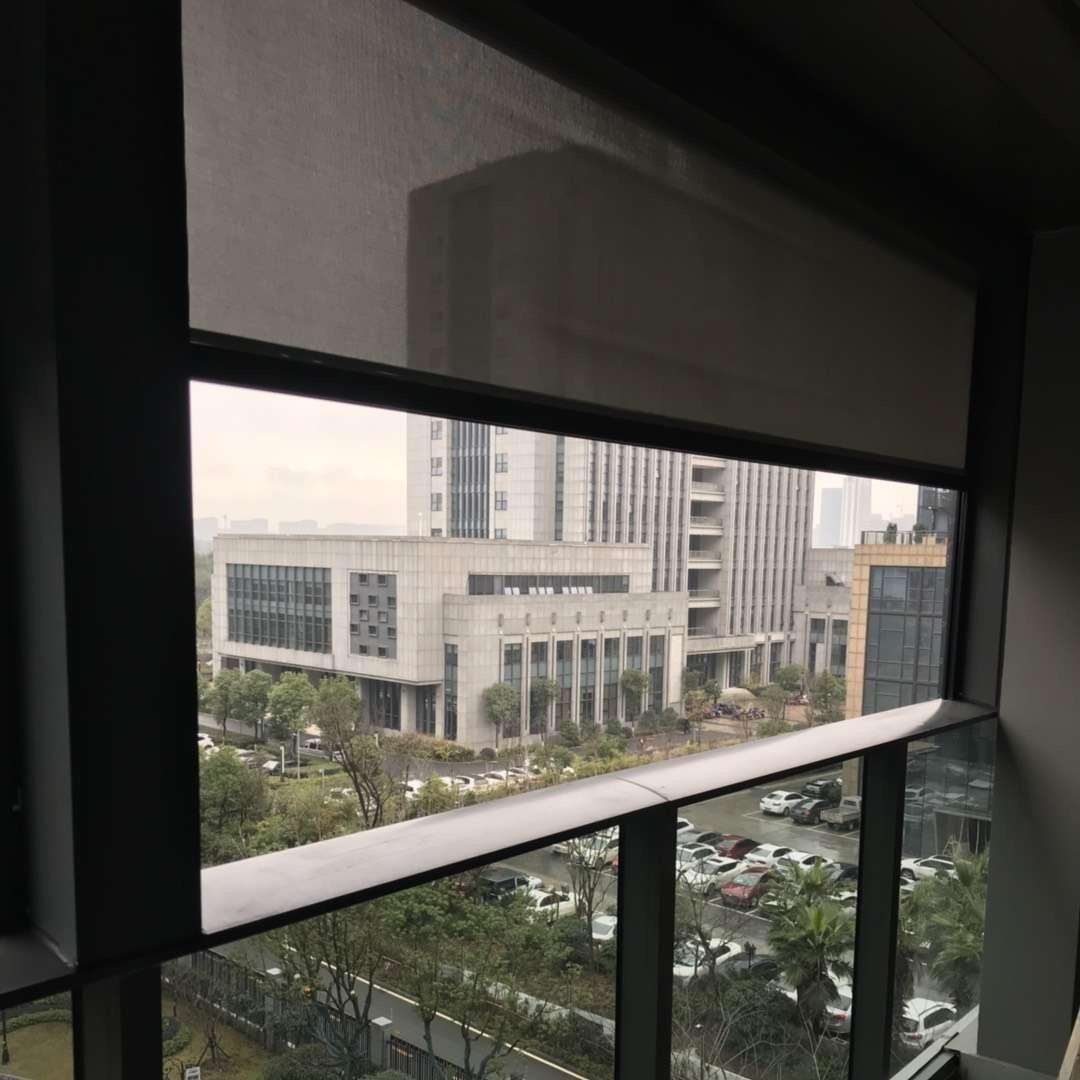 户外窗户防水织物电动窗帘拉链屏风遮阳露台卷帘