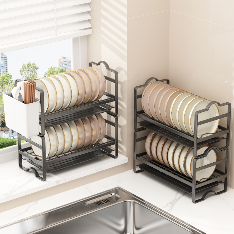 组合碗架超c窄小尺寸窗台沥水碗碟收纳层架整体橱柜内不锈钢碗盘
