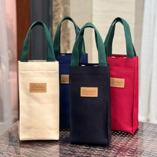 手提水杯袋子便携玻璃杯保护套通用500ml焖烧杯杯套帆布保温杯套