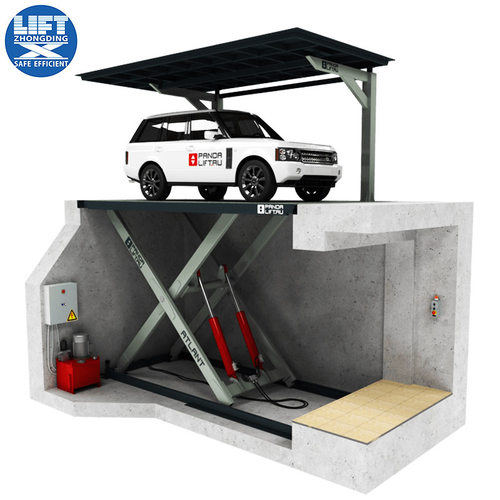 汽车升降平台车库升降停车位固定剪叉电动液压地藏式汽车升降机