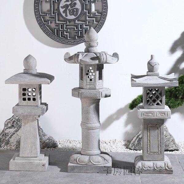 庭院灯摆件景观石头石雕塔灯灯笼太阳能电仿古中式石石石日式灯灯