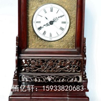 苏钟硬质木机械纯铜表芯南京钟中式手工簪刻盘屉仿红木插屏钟座钟,家居饰品,座钟,淘宝优惠券,粉丝福利购,淘宝优惠卷