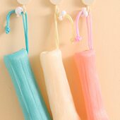 挂打袋起泡网收纳袋旅行袋洗澡网纱泡沫香皂肥皂袋装 网兜香皂碎