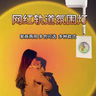 轨道灯二三线灯夕阳灯破晓日落灯氛围灯店铺装修装饰伸缩吸顶吊灯