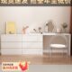 化妆台奶油梳妆台卧室风小型可伸缩化妆桌斗柜简约现代梳妆台一体