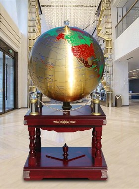 纯铜地球仪摆件办公室公司校庆y客厅落地乔迁装饰开业庆典工艺礼