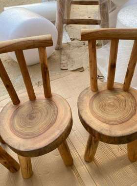 K8香樟木椅子原木靠背主人椅家用实木凳子阳台休闲用餐茶室板凳茶