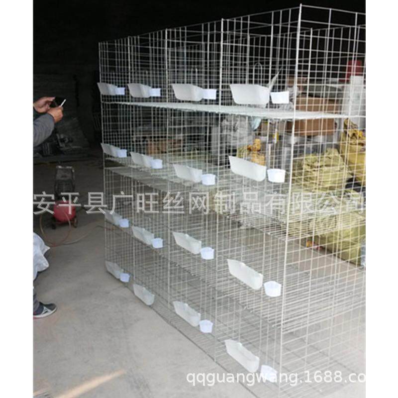 广旺丝网 厂家鸽笼4层16位加粗鸽笼 鸽笼全套配件 电镀锌铁丝鸽笼
