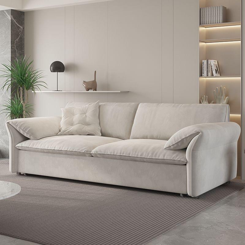 颐舍baxter大象耳朵沙发床多功能两用一体小户型磨砂布奶油风折叠